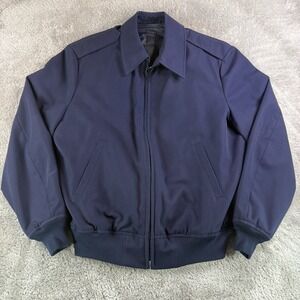 VTG US Military Jacket Mens 42R Navy Bomber Zip Removable Liner Wool Blend USA